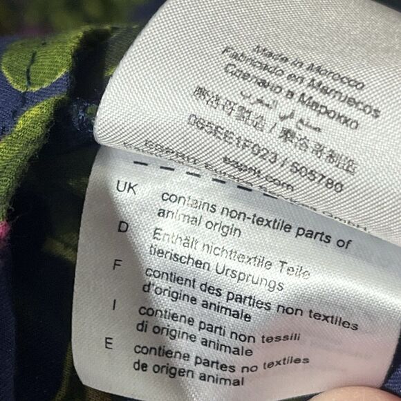 Esprit Floral Print Distressed Long Sleeve Blouse Shirt Womens Size 4 - Picture 8 of 8